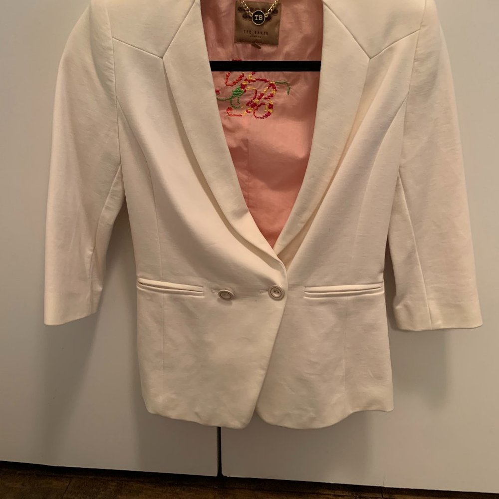 Ted Baker White Blazer Size 1